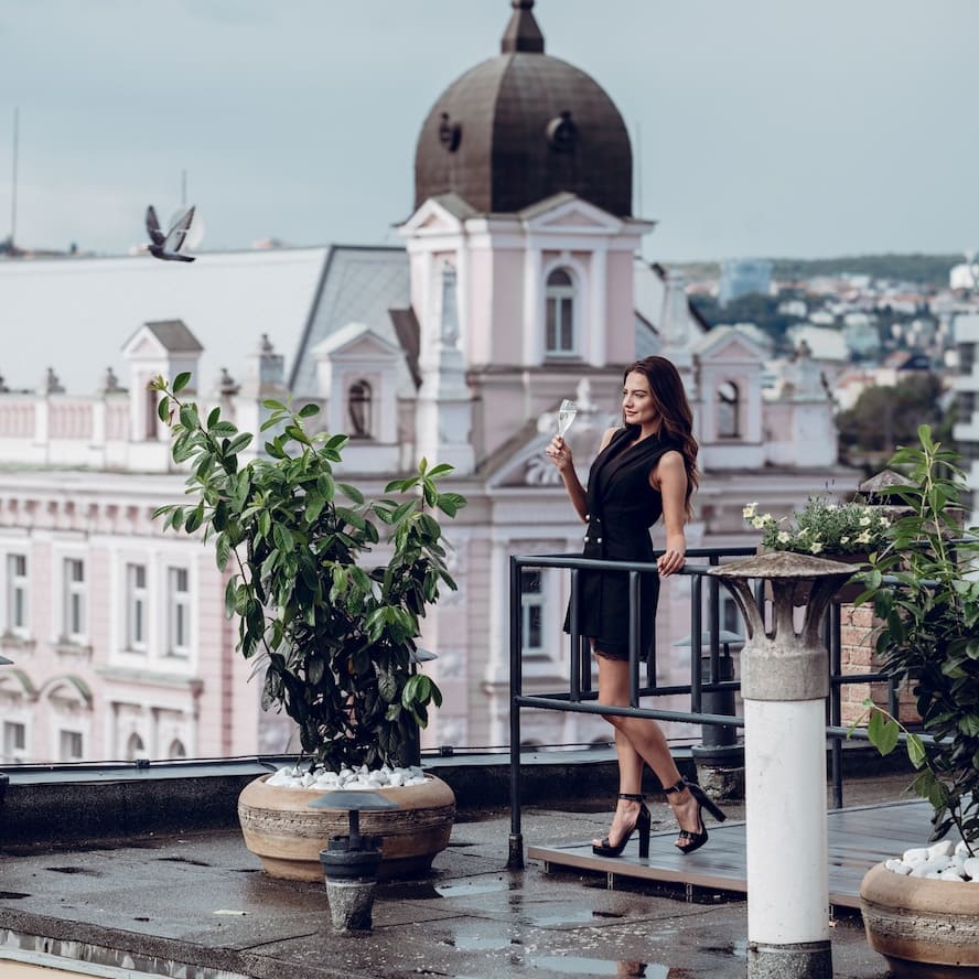 pražský hotel s výhledem